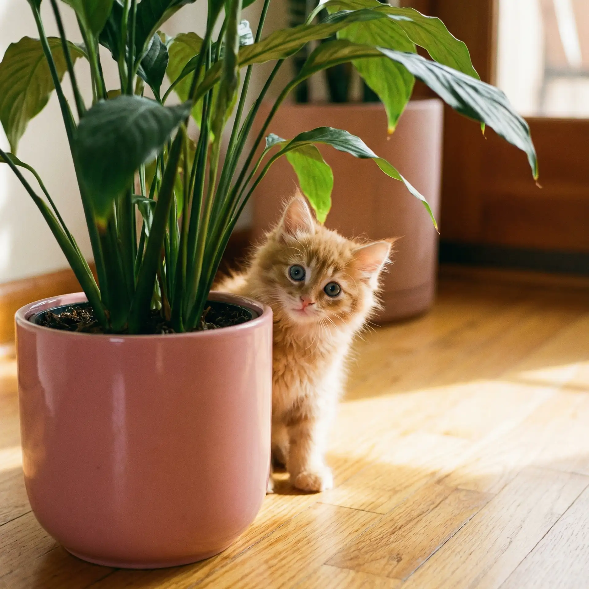 小猫从花盆后探头 - 骚虎影视