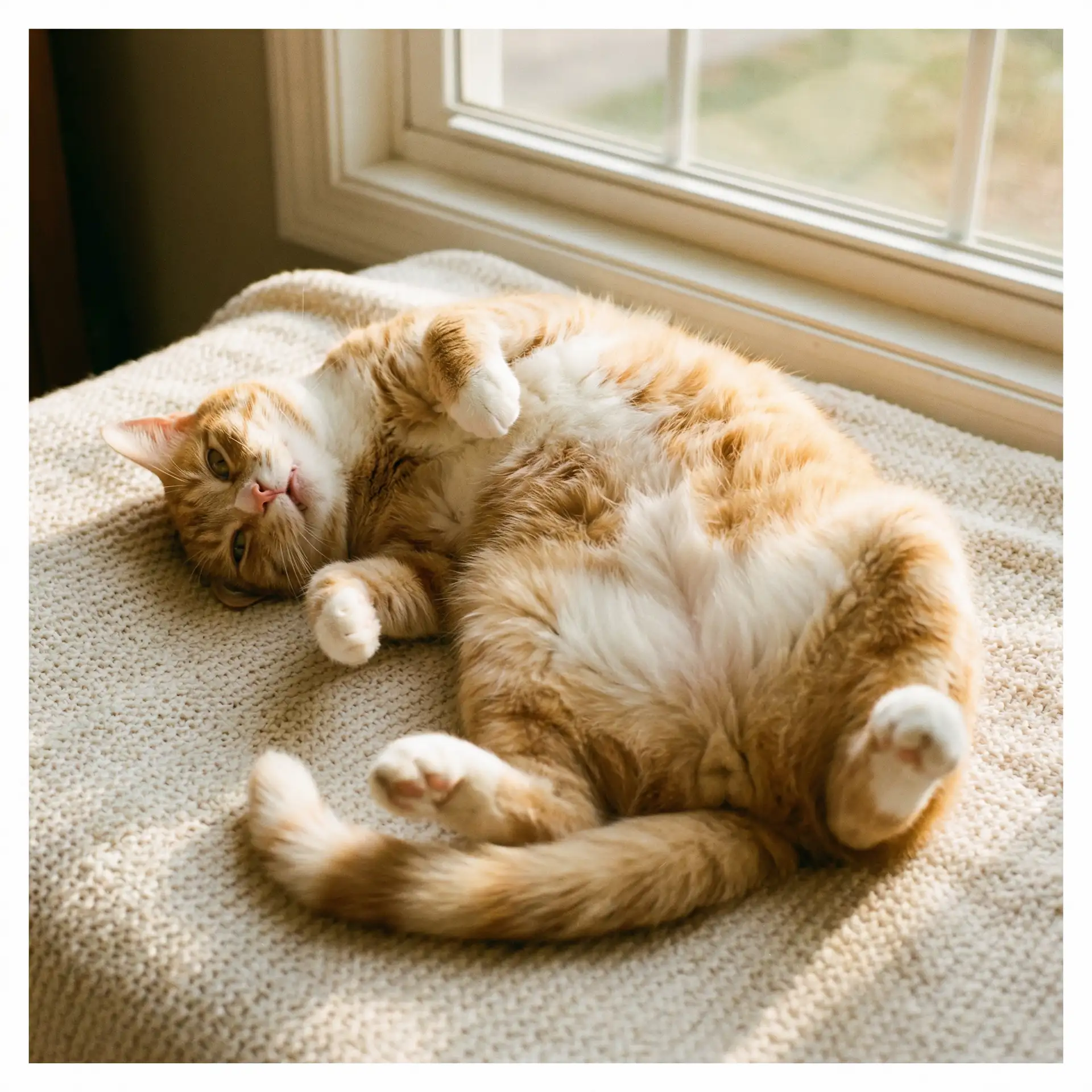 猫咪仰躺露出肚皮 - 骚虎影视